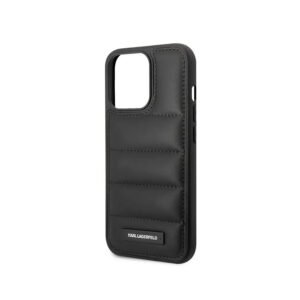 Karl Lagerfeld Nylon Puffy Case for iPhone 15 Pro - Black