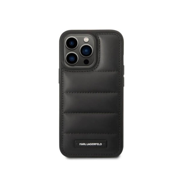 Karl Lagerfeld Nylon Puffy Case for iPhone 15 Pro Max -Black