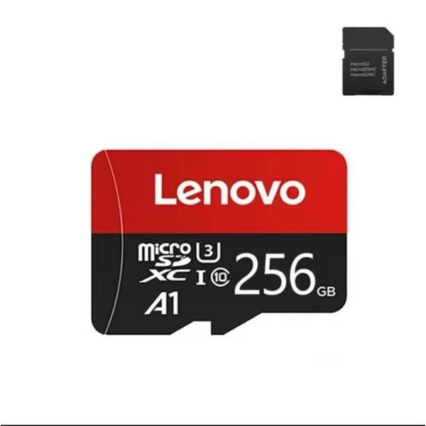 Lenovo 2 PCS Ultra MicroSDHC Memory Card - 256GB - Black/Red + FREE Adapter - Red/Black