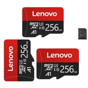 Lenovo 3 PCS Ultra MicroSDHC Memory Card - 256GB - Black/Red + FREE Adapter - Red/Black