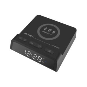 Promate 2-in-1 LED Alarm Clock and Charging Station