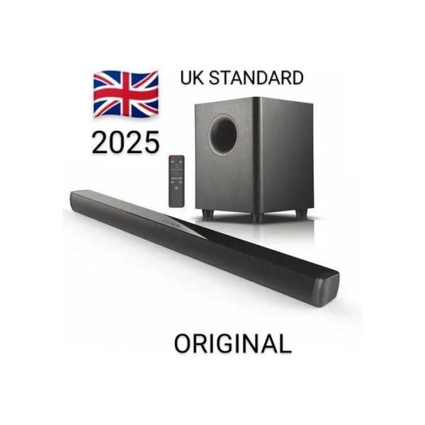 9000W - High-Power Professional Quality Subwoofer Soundbar - Black (UK Standard)