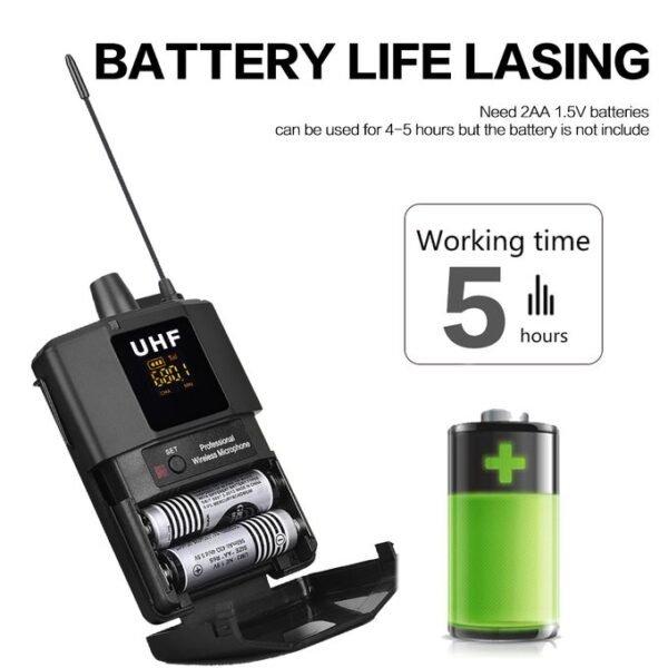 Bomge Wireless Lavalier Lapel Microphone Transmitter - Black in kumasi