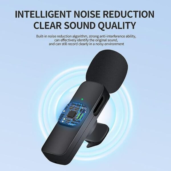 Compact Wireless Lavalier Microphone for Live Use with iPhone