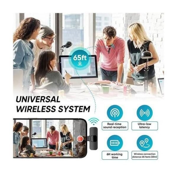 Dual Wireless Lavalier Microphone for iPhone and Android Devices in kumasi