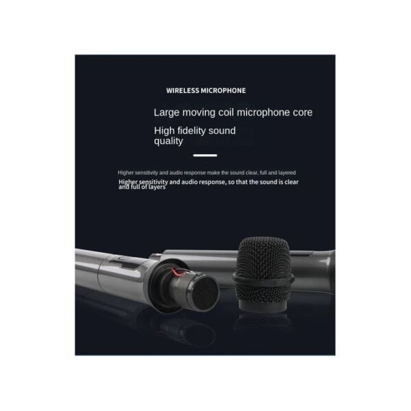 Set of 2 Wireless Microphones for Karaoke Parties and Church Events - Silver in kumasi