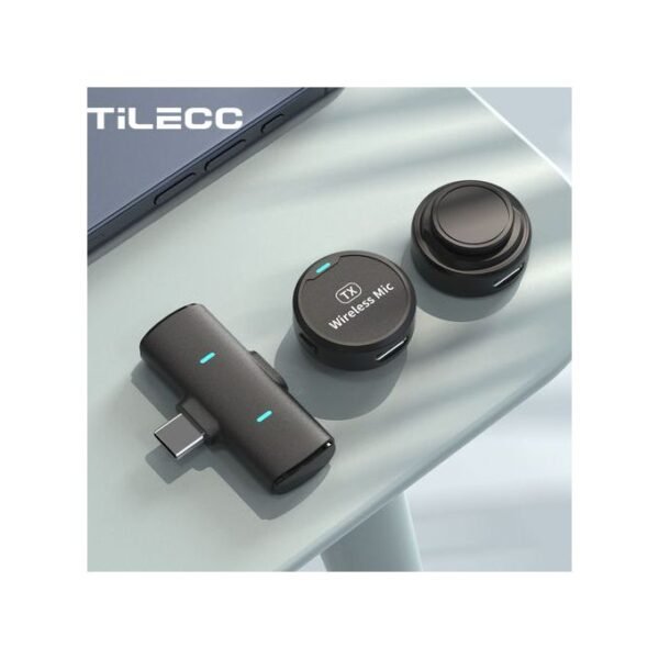 TiLECC Magnetic Wireless Lavalier Microphone Compatible with iPhone, iPad, Laptop, and Android Devices