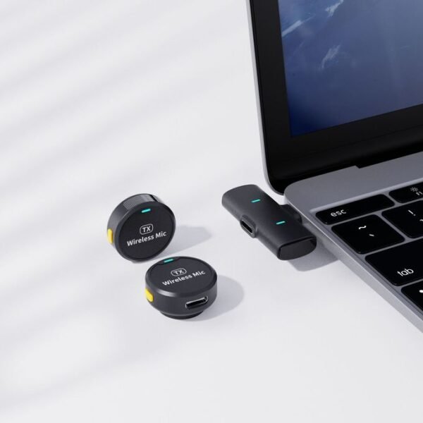 TiLECC Magnetic Wireless Lavalier Microphone Compatible with iPhone, iPad, Laptop, and Android Devices in kumasi