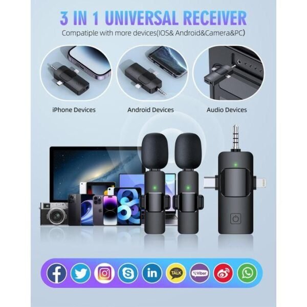 Type-C Wireless Lapel Microphone for iPhone, Android, and iPad in kumasi