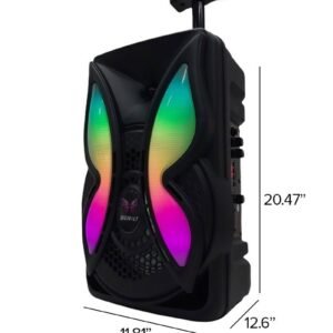 Buy 12 WIRELESS RGB LIGHT PROFESSIONAL RECHARGEABLE SPEAKER WITH WIRELESS MICROPHONE in kumasi (Copy)