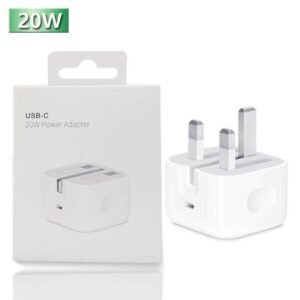 20W Three-Pin Fast Charger for iPhones - White