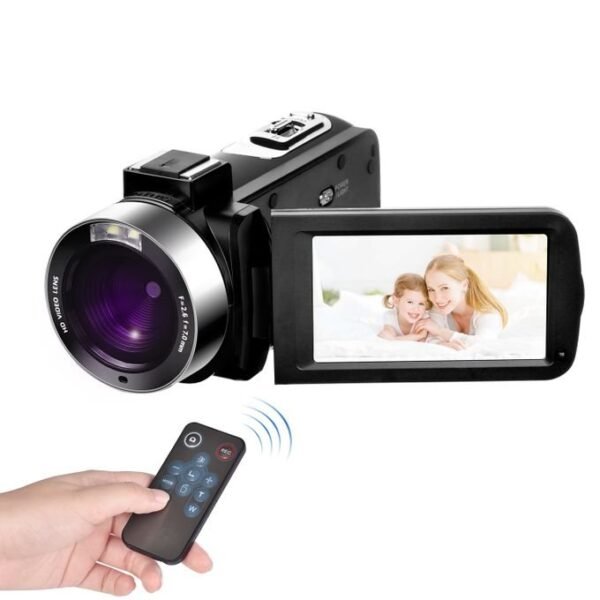 24MP Full HD Digital Camcorder with 16X Zoom and 270-Degree Rotating Screen – Portable Camera