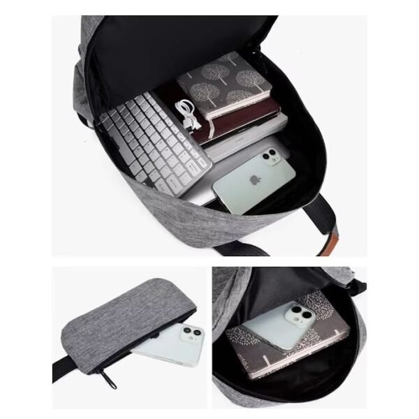 3 In 1 Backpack Set Multi-Functional For School/Work/Business Backpack - Grey