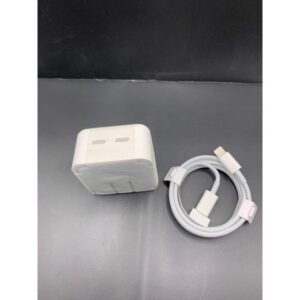 35W Dual Port Fast Charger with Type C Cable for iPhones - White