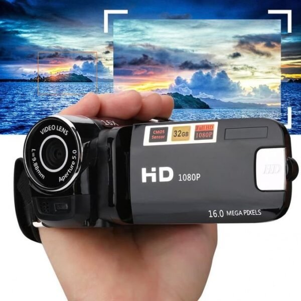 720P Digital Camcorder with Rotating Screen and Night Vision Shooting