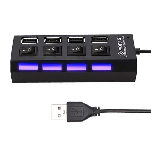 Buy USB Splitter Hub USB 2.0 Docking Station Multiple Expander Black