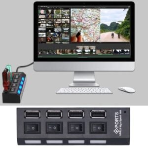 Buy USB Splitter Hub USB 3.0 Docking Station Multiple Expander Black