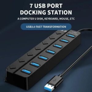 Buy USB HUB 7Ports 3.0 USB Adapter High Speed Data Transfer in Kumasi aa