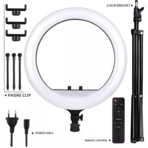 18 inches Portable Photography Ring Light LED with Tripod Stand 80W - Black (Copy)