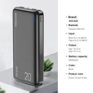Buy Ace Elec Power Banks 20000 MAh Utra Slim Portable Fast Charger in Kumasi