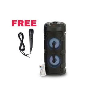 Buy Bt Bluetooth Portable Speaker with Remote - Black + FREE Microphone in Kumasi a