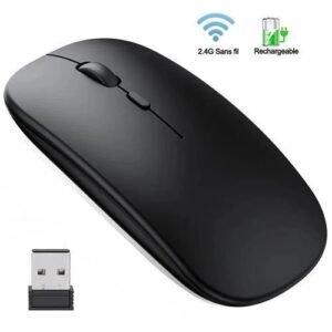 Buy 2.4G Optical Wireless Rechargeable Slim Mouse - Black in Kumasi a