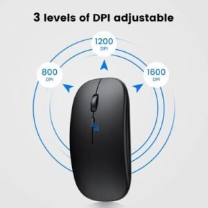 Buy 2.4G Optical Wireless Rechargeable Slim Mouse - Black in Kumasi as
