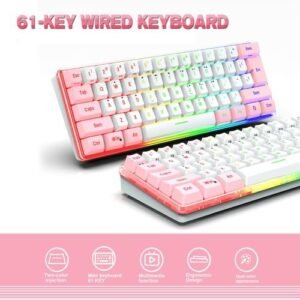 Buy 61 Keys Wired Keyboard Membrane Keyboard Compact Design RGB in Kumasi DS