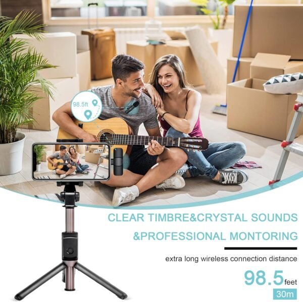 Buy Wireless Lavalier Microphone - Wireless Microphones Compatible with iPhone iPad, Plug-Play Wireless Mic for Recording, YouTube, TikTok, Facebook Live Stream, Noise Reduction Auto-Sync in Kumasi - Image 3