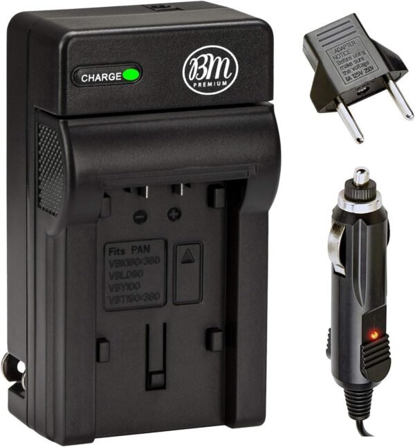 Buy High-Quality Battery Charger for Panasonic Camcorders | Worldwide Charging | Quick & Safe Charging | Includes Car Adapter in Kumasi