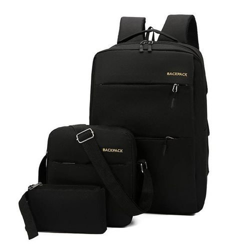 Buy 3 In 1 Multi Functional School/Business Backpack With USB Slot - Black in Kumasi