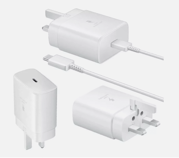 Buy Original Samsung Charger 45W Super Fast UK Main Plug and USB-C Cable in White in Kumasi