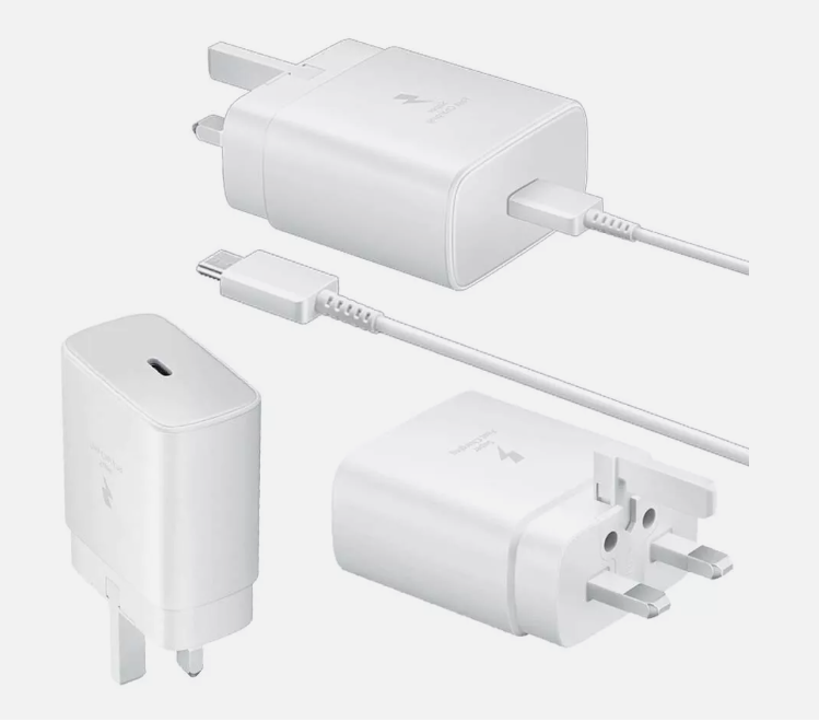 Buy Original Samsung Charger 45W Super Fast UK Main Plug and USB-C Cable in White in Kumasi