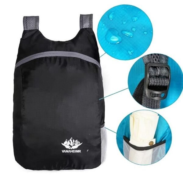 Backpack Laptop Bag Travelling Bag Large Capacity-ZD - Black