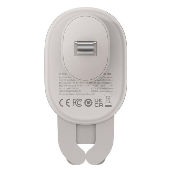 Baseus Pro 15W Stable Gravitational Wireless Car Charger Mount - Air Outlet Version - Creamy White in kumasi