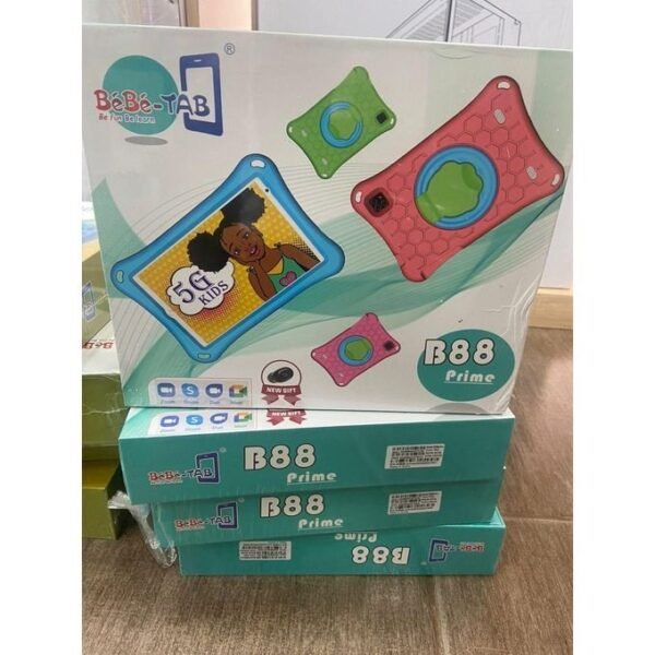 Bebe TAB B-88 Prime - 8" - 32GB ROM - 3GB RAM - 2MP Front/5MP Rear - Dual SIM - 3000mAh - HD Tablet For Kids – Red Pouch