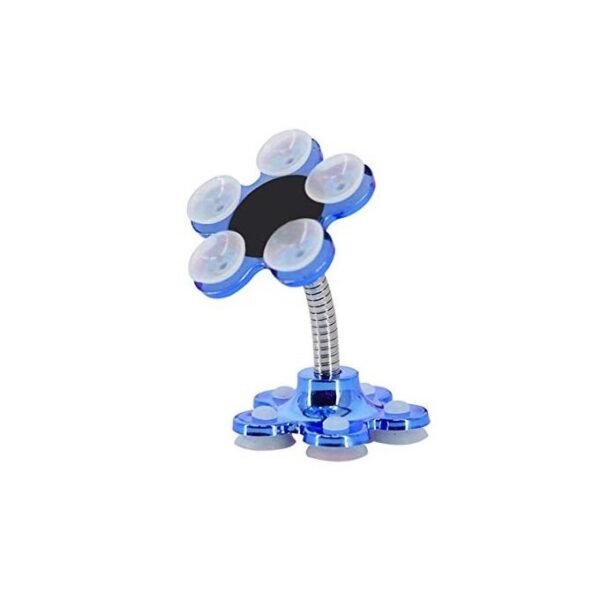 Blue Suction Phone Holder for Car Dashboards and Surfaces