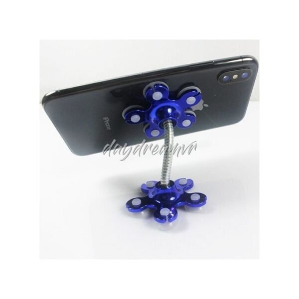 Blue Suction Phone Holder for Car Dashboards and Surfaces