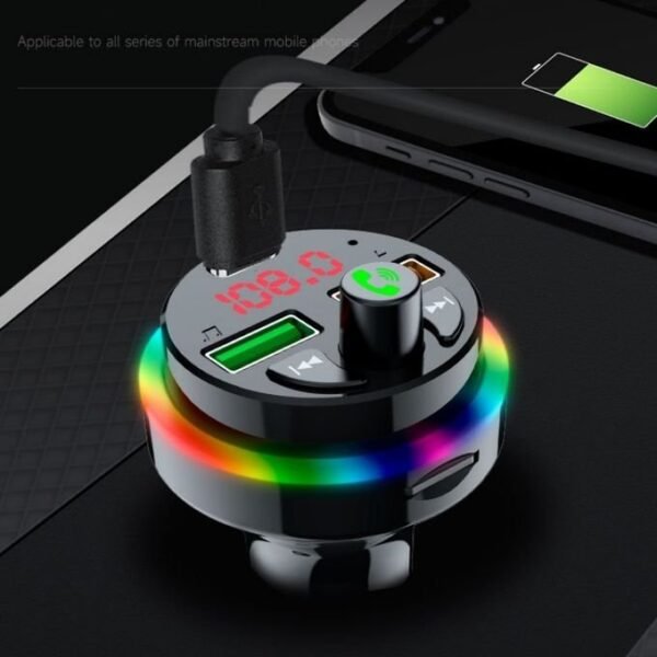 Bluetooth 5.0 Car Charger FM Transmitter with Type-C Dual USB and MP3 Music Player in kumasi