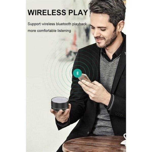 buy Silver Portable Bluetooth Speaker with Wireless Connectivity in kumasi