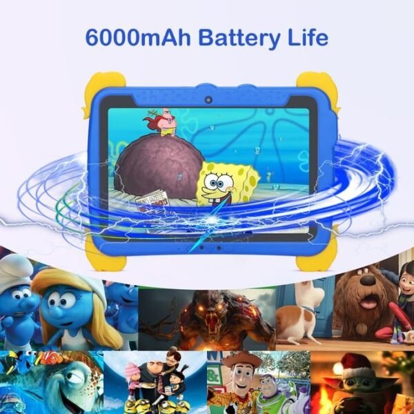 C Idea 10.1 Inch Kids Tablets Android 13 64GB+4GB SIM 6000mAh For Toddler Blue