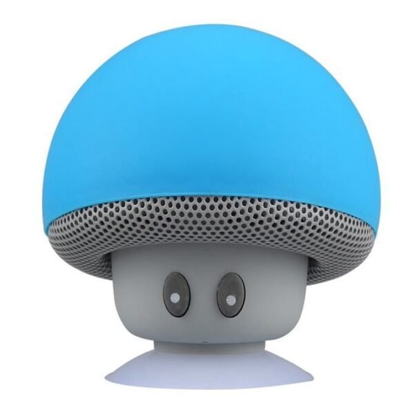 Compact Mini Adorable Mushroom Waterproof Bluetooth Speaker - Blue