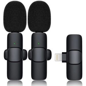 Compact Wireless Lavalier Microphone for Live Use with iPhone