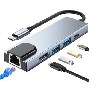 Buy USB C Hub RJ45 Ethernet HDTV VGA Type C USB 3.0 2.0 SD TF Card Reader Dock for MacBook iPad Samsung S20 Dex Switch PS5 in Kumasi