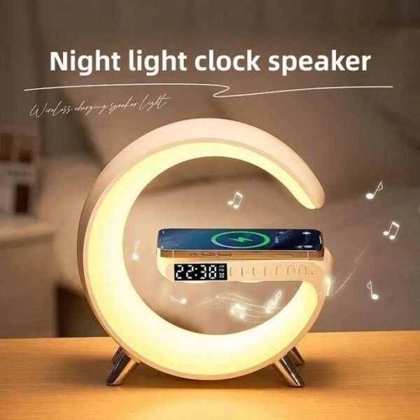 DIY Night Light Wireless Bluetooth Speaker with Wireless Charging and Digital Alarm Clock - 10 Lighting Modes  in kumasi