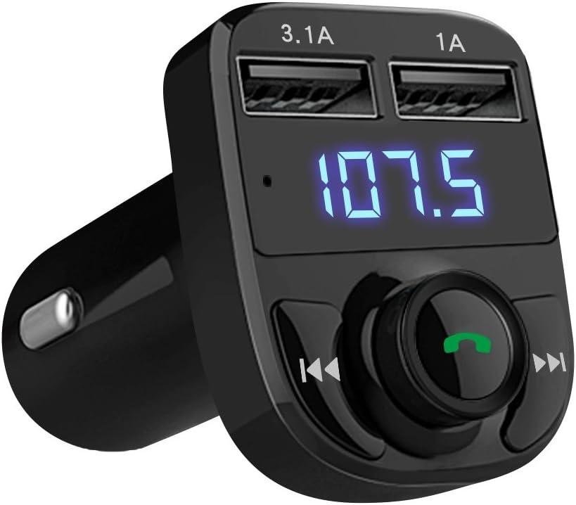 Buy Fm Bluetooth 5.0 Car Charge Dual Usb Porttype-C Charge Handsfree Call Wireless Aux Audio Modulator Mp3 Player in Kumasi a