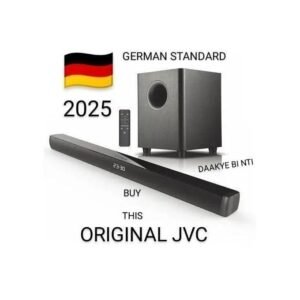 JVC GERMAN - New Edition Original High-Powered Ultra-Modern Wireless Soundbar with Subwoofer - Black (GERMAN STANDARD)