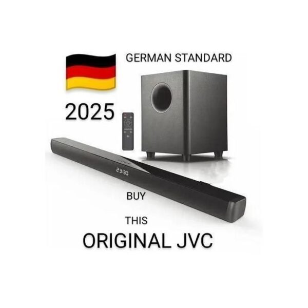 JVC GERMAN - Updated Ultra-Modern High-Quality Soundbar - Black