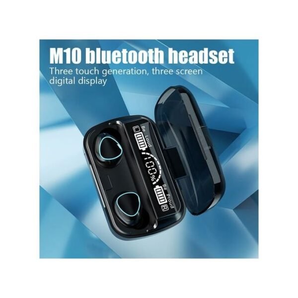 M10 Wireless Bluetooth Earphones Waterproof LED Dispay Headset Hifi Stereo