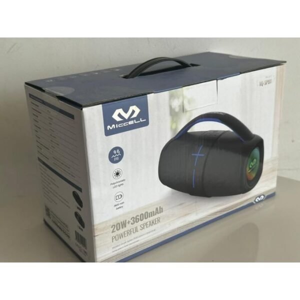 Miccell - High-Performance Portable Speaker - 20W - 3600mAh - VQ - SP01 S2502 - Black